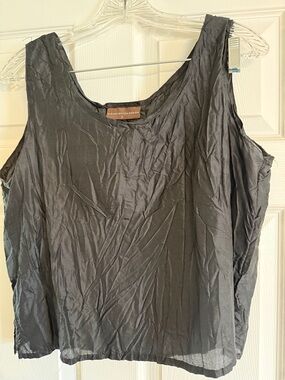 Eleven Stitch Design Black Sheer Scoop Neck Camisole